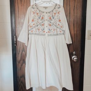 Called To Surf Embroidered Dress